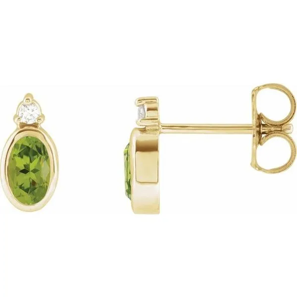 Accented Bezel-Set Earrings Diny's Jewelers Middleton, WI