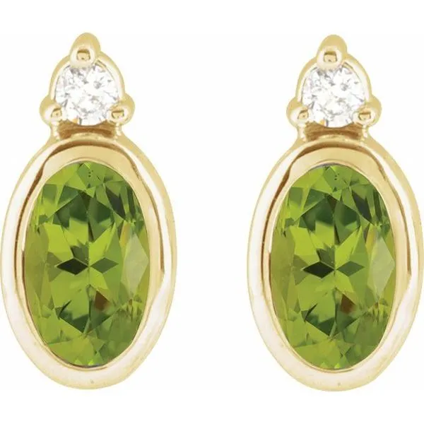 Accented Bezel-Set Earrings Image 2 Paul James Jewelers Angels Camp, CA