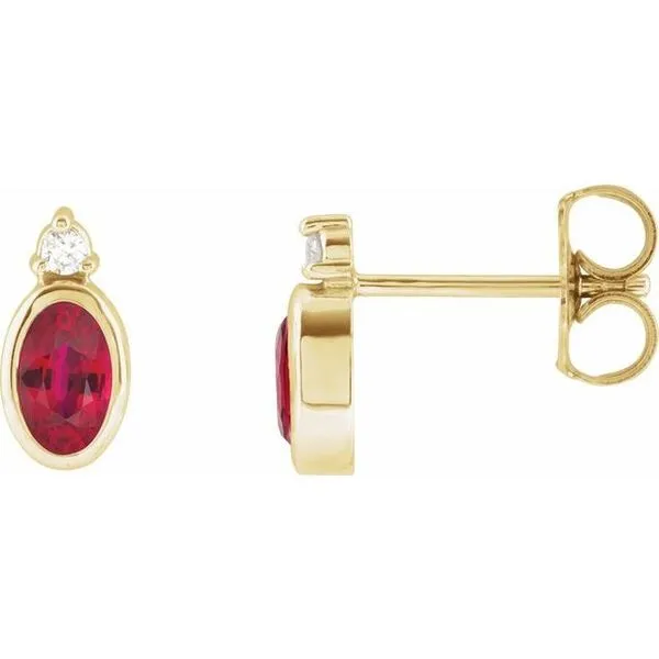 Accented Bezel-Set Earrings Clater Jewelers Louisville, KY