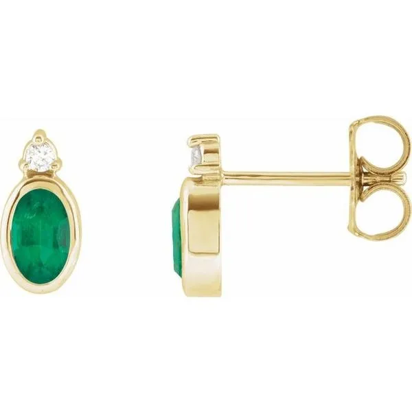 Accented Bezel-Set Earrings Paul James Jewelers Angels Camp, CA