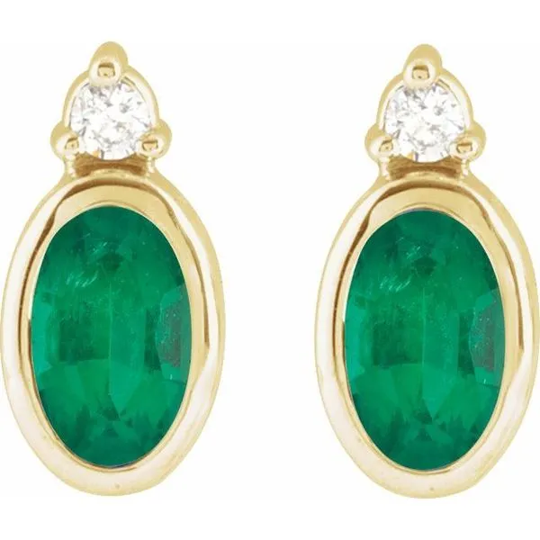 Accented Bezel-Set Earrings Image 2 SIERRA MOON Auburn, CA