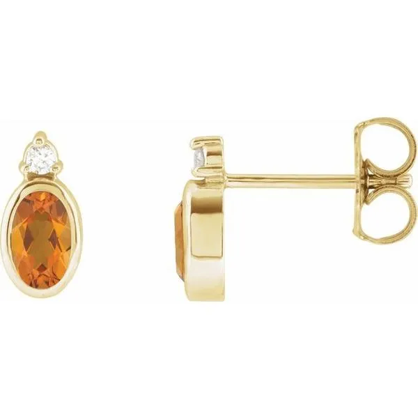 Accented Bezel-Set Earrings Clater Jewelers Louisville, KY