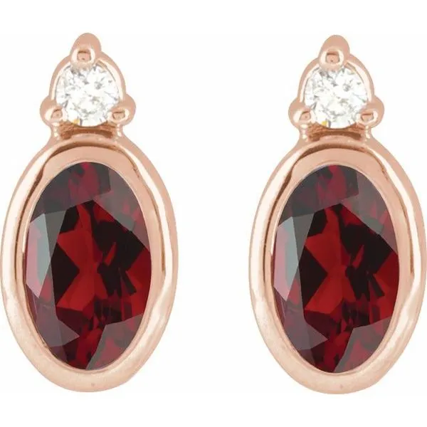 Accented Bezel-Set Earrings Image 2 Colonial Jewelers of Easton Easton, MD