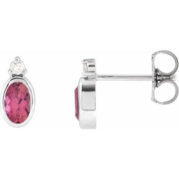 Accented Bezel-Set Earrings Clater Jewelers Louisville, KY