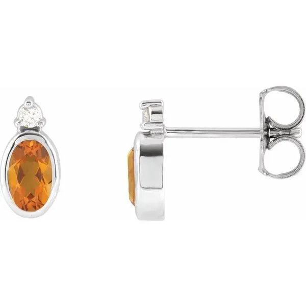 Accented Bezel-Set Earrings Clater Jewelers Louisville, KY