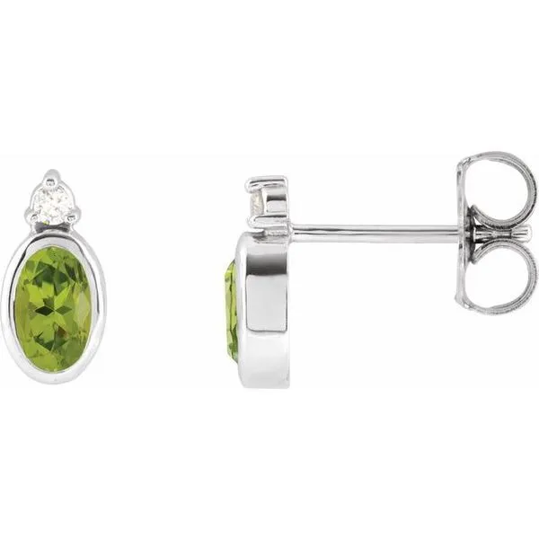 Accented Bezel-Set Earrings Austin's Fine Diamonds & Jewelry Lyndhurst, NJ