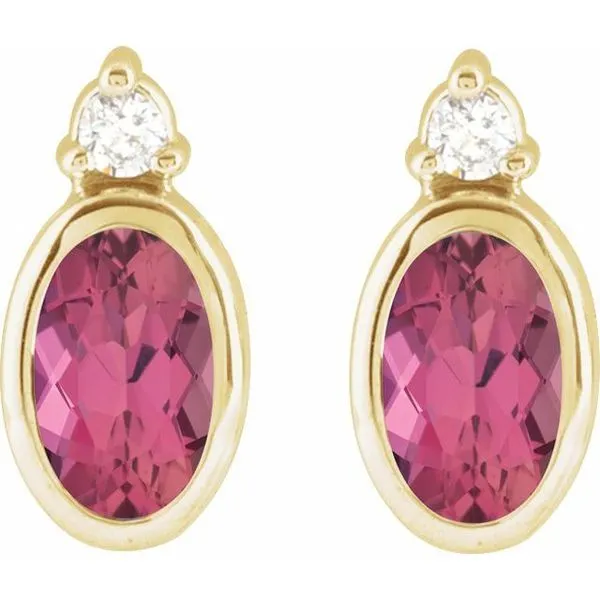 Accented Bezel-Set Earrings Image 2 Clater Jewelers Louisville, KY