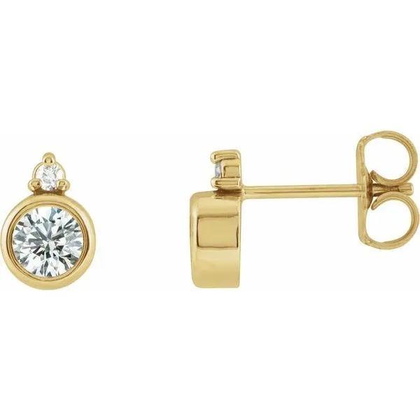 Accented Bezel-Set Earrings Paul James Jewelers Angels Camp, CA