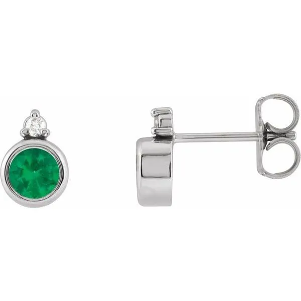 Accented Bezel-Set Earrings Paul James Jewelers Angels Camp, CA