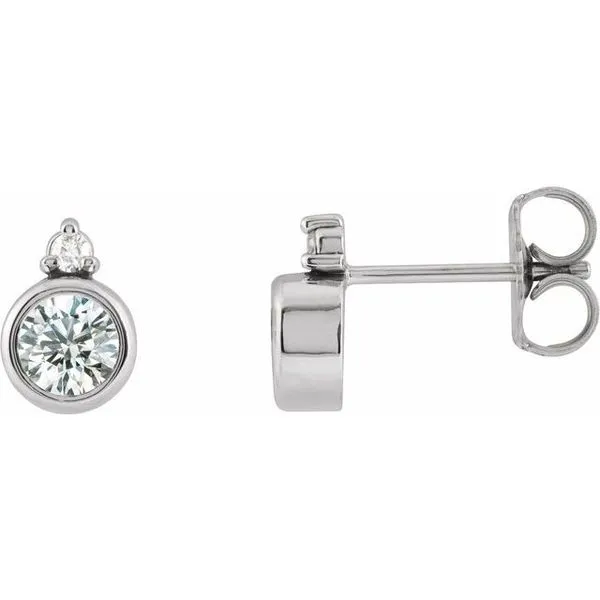 Accented Bezel-Set Earrings Diny's Jewelers Middleton, WI