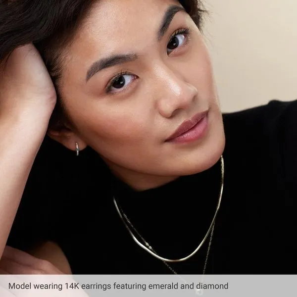 Accented Hoop Earrings Image 3 Gysbers Jewelry Waupun, WI