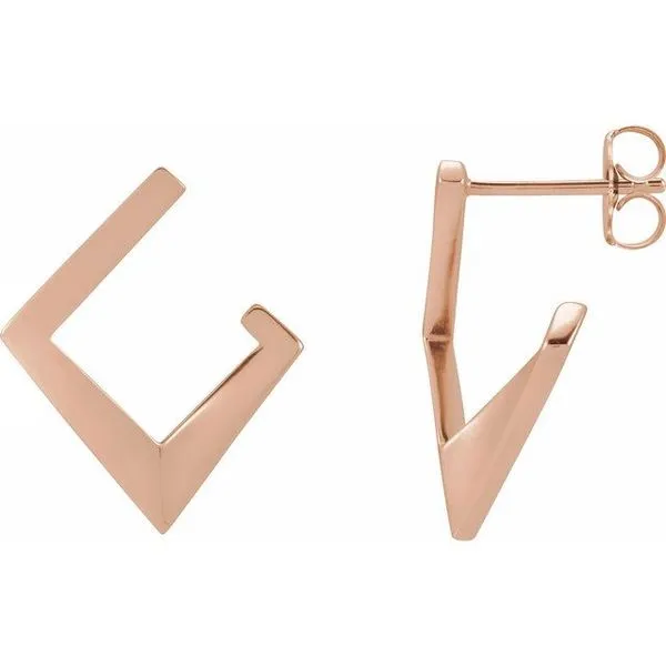 Geometric Front-Back Hoop Earring Avitabile Fine Jewelers Hanover, MA