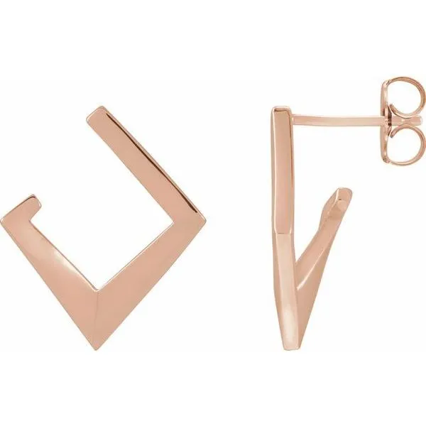 Geometric Front-Back Hoop Earring Spath Jewelers Bartow, FL