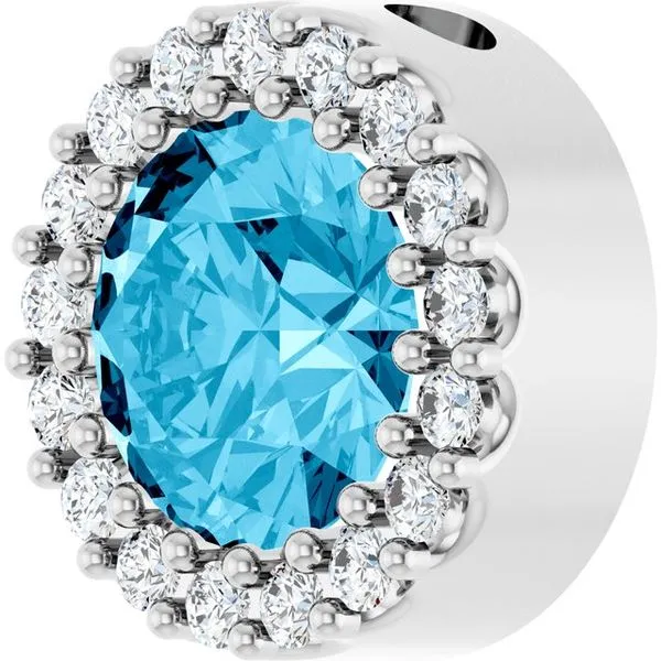 Halo-Style Pendant Image 2 L & L jewelers Scarborough, ME