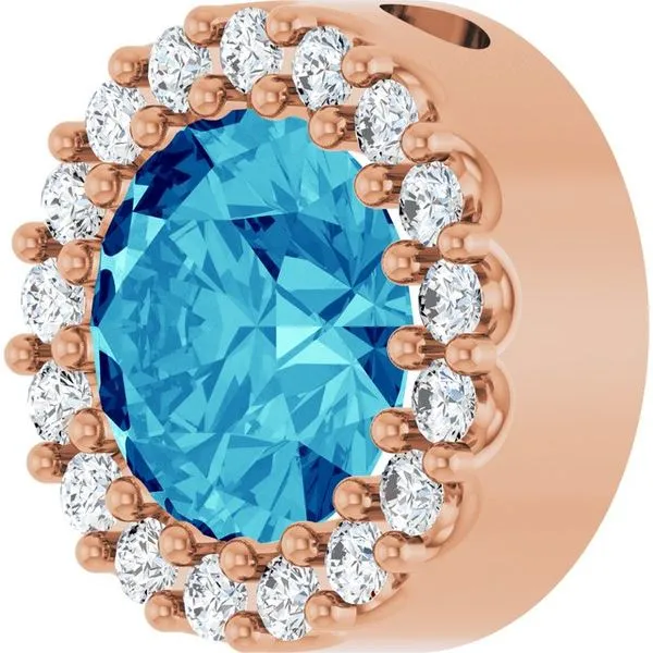 Halo-Style Pendant Image 2 L & L jewelers Scarborough, ME