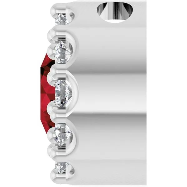 Halo-Style Pendant Image 3 James & Williams Jewelers Berwyn, IL