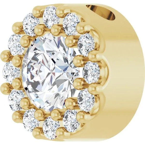 Halo-Style Pendant Image 2 L & L jewelers Scarborough, ME