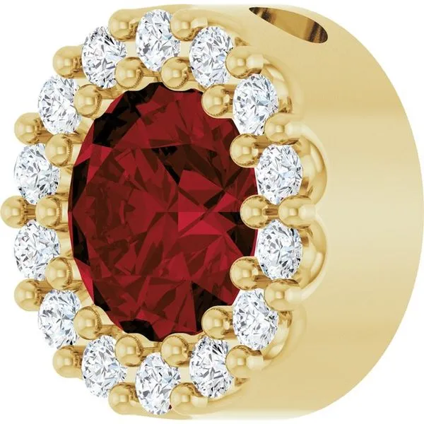 Halo-Style Pendant Image 2 L & L jewelers Scarborough, ME