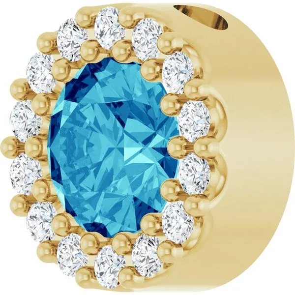 Halo-Style Pendant Image 2 L & L jewelers Scarborough, ME