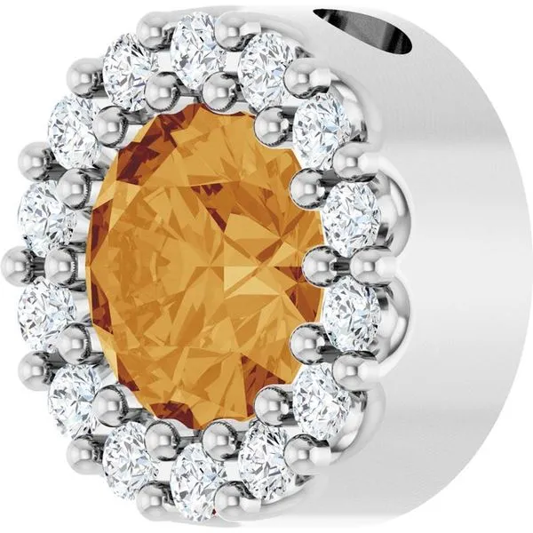 Halo-Style Pendant Image 2 L & L jewelers Scarborough, ME