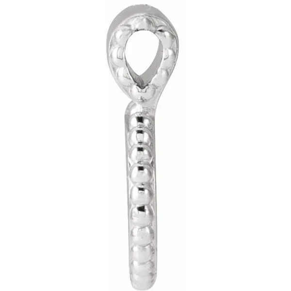 Engravable Beaded Disc Pendant Image 2 D'Errico Jewelry Scarsdale, NY