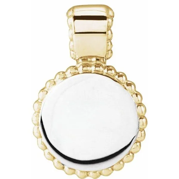 Engravable Beaded Disc Pendant Hopman Jewelers Elkhart, IN