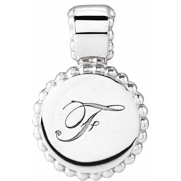 Engravable Beaded Disc Pendant Image 3 Smith Jewelers Franklin, VA
