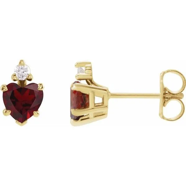Accented Heart Earrings Diny's Jewelers Middleton, WI