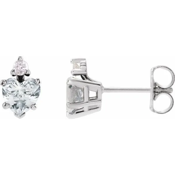 Accented Heart Earrings Clater Jewelers Louisville, KY