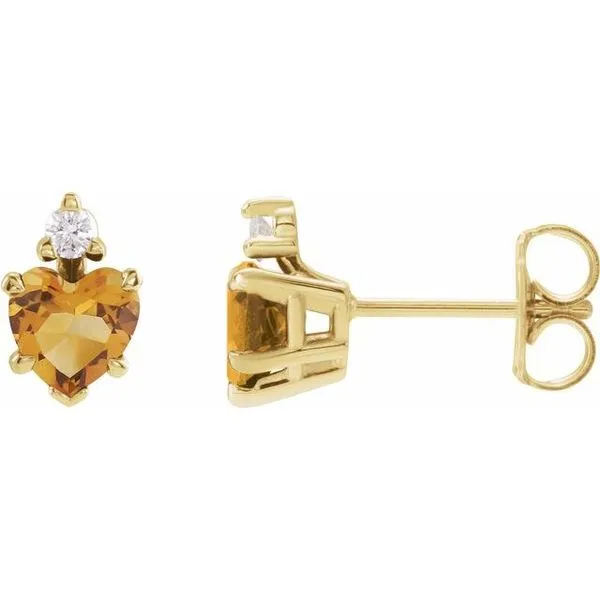 Accented Heart Earrings Colonial Jewelers of Easton Easton, MD