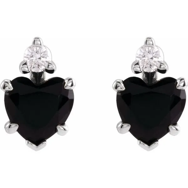 Accented Heart Earrings Image 2 Clater Jewelers Louisville, KY