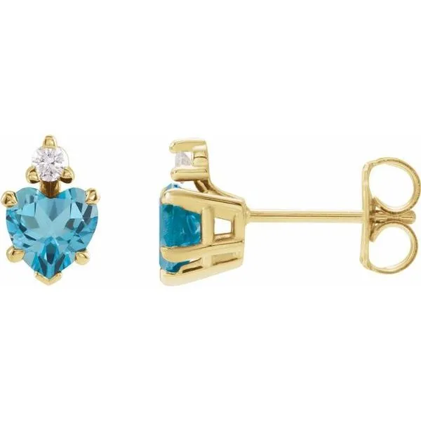 Accented Heart Earrings Ellsworth Jewelers Ellsworth, ME