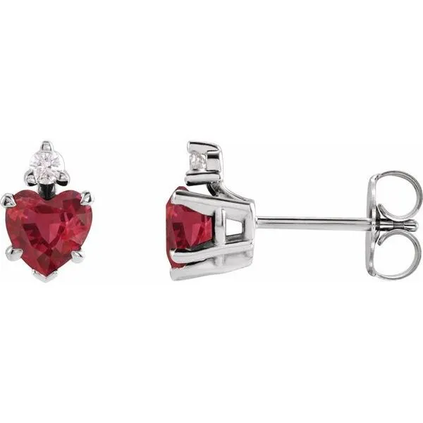 Accented Heart Earrings Colonial Jewelers of Easton Easton, MD