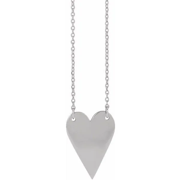 Engravable Heart Necklace D'Errico Jewelry Scarsdale, NY