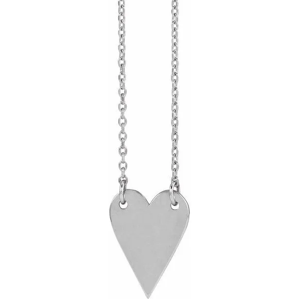 Engravable Heart Necklace Jewelry Design Studio Jensen Beach, FL