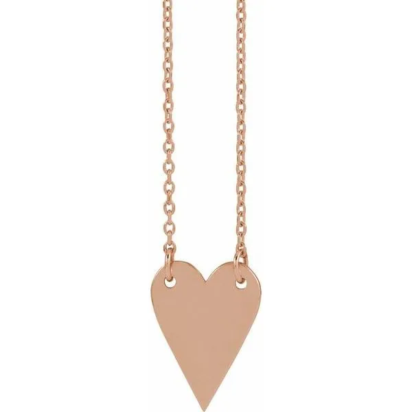Engravable Heart Necklace Hopman Jewelers Elkhart, IN
