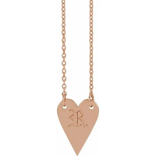 Engravable Heart Necklace Image 3 Spath Jewelers Bartow, FL