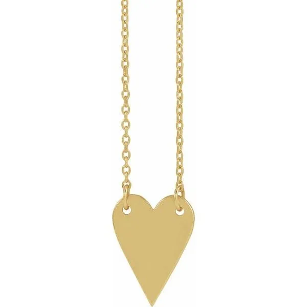 Engravable Heart Necklace Moseley Diamond Showcase Inc Lexington, SC