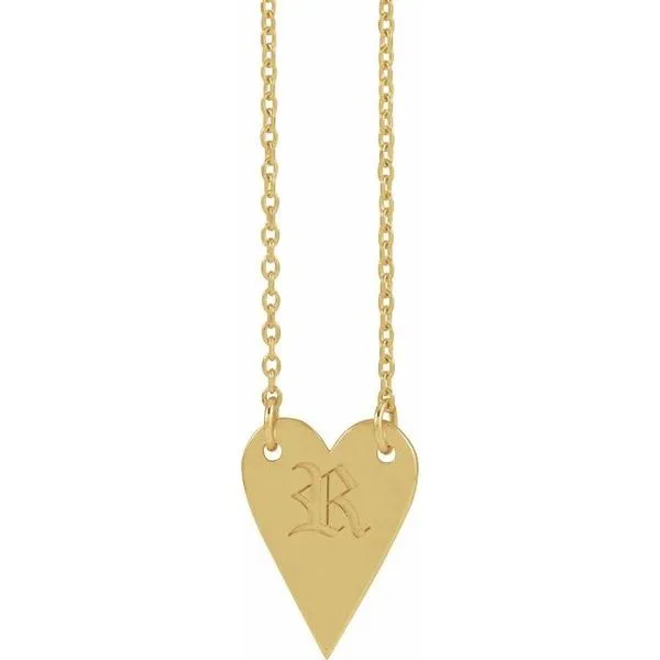 Engravable Heart Necklace Image 3 Rasmussen Jewelers Spanish Fork, UT