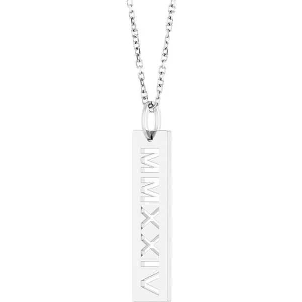 Roman Numeral Year Necklace Image 2 McCoy Jewelers Bartlesville, OK