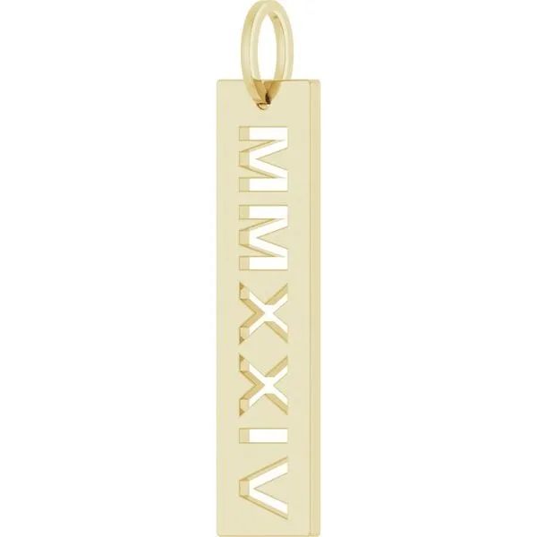 Roman Numeral Year Pendant Image 2 Long Jewelers Chesapeake, VA