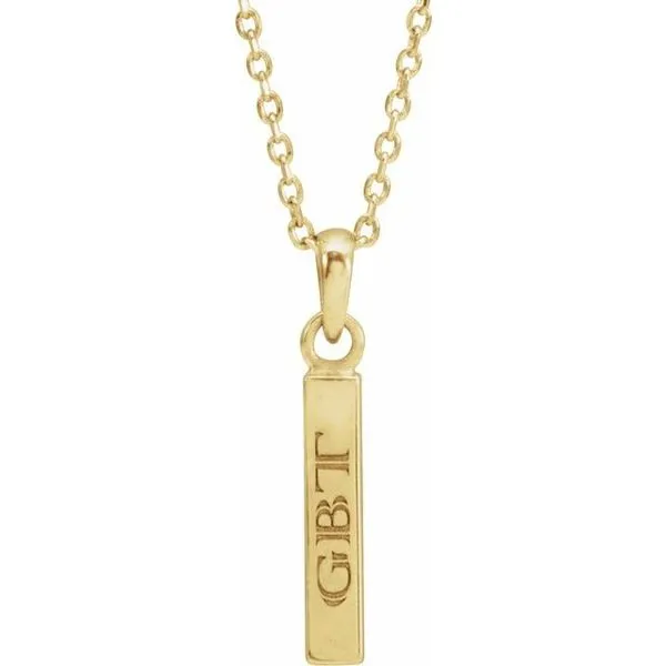 Engravable Bar Necklace Image 3 Grayson & Co. Jewelers Iron Mountain, MI