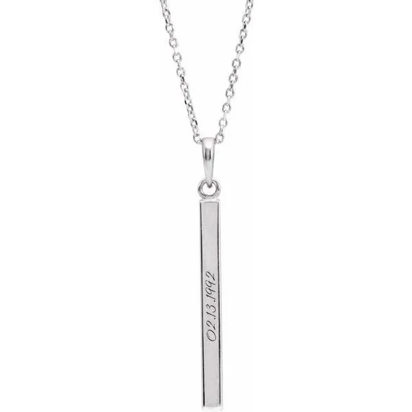 Engravable Bar Necklace Image 3 Rasmussen Jewelers Spanish Fork, UT