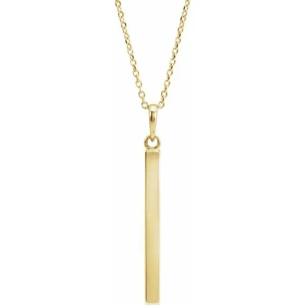 Engravable Bar Necklace Long Jewelers Chesapeake, VA