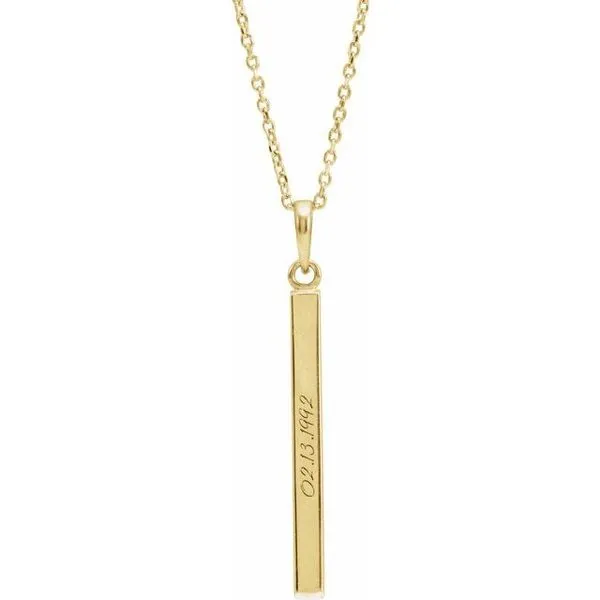 Engravable Bar Necklace Image 3 Long Jewelers Chesapeake, VA