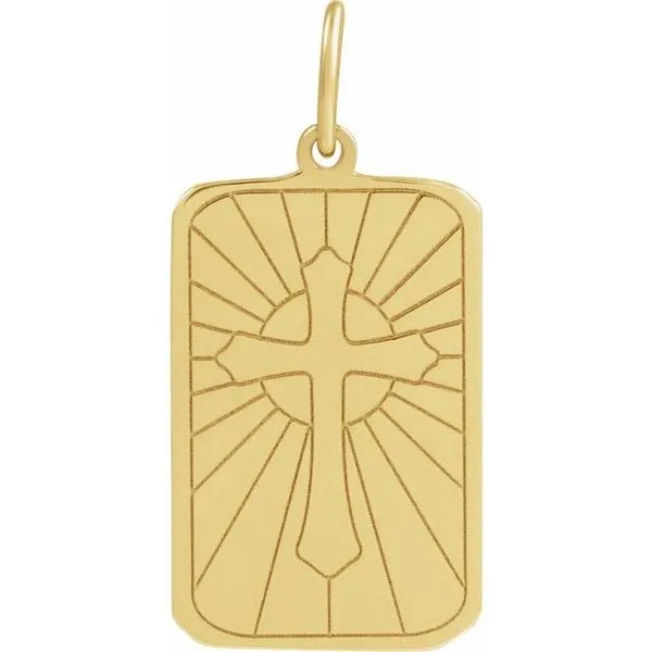 Cross Dog Tag Pendant Hopman Jewelers Elkhart, IN