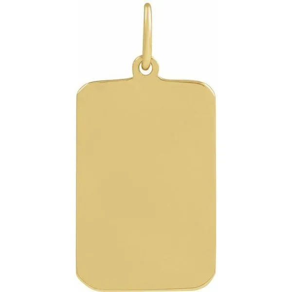 Cross Dog Tag Pendant Image 3 Hopman Jewelers Elkhart, IN