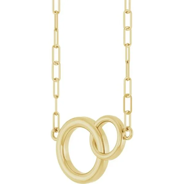 Interlocking Circle Necklace Image 2 Woelk's House of Diamonds Russell, KS
