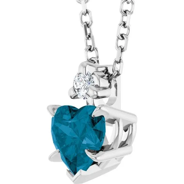 Accented Heart Necklace Image 2 Diny's Jewelers Middleton, WI
