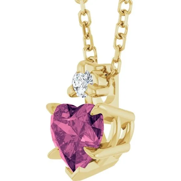 Accented Heart Necklace Image 2 Diny's Jewelers Middleton, WI